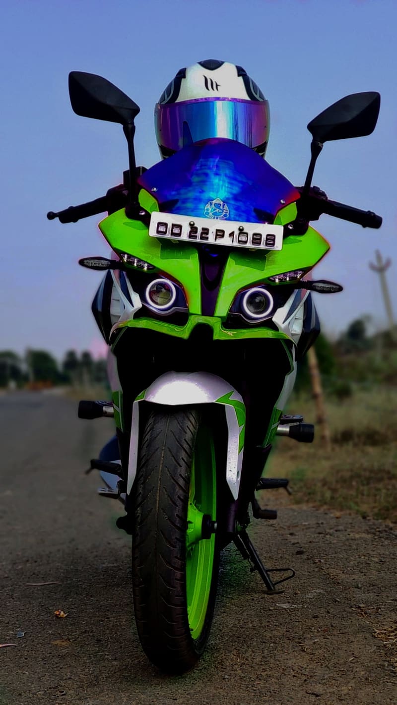 Rs Bike, green modifed, modifed, bike, pulsar, HD phone wallpaper