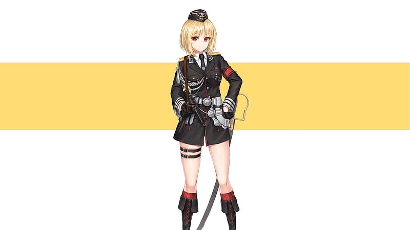 Girls Frontline MP40 With Yellow And White Background Games, HD wallpaper