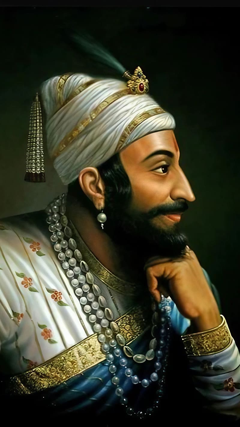 Sambhaji Maharaj Portrait, sambhaji maharaj, chhatrapati sambhaji maharaj, maratha emperor, HD phone wallpaper