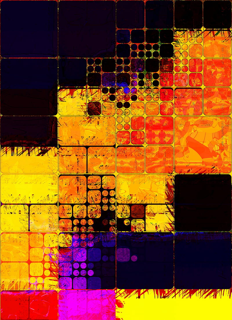 squares, colorful, texture, sizes, shapes, HD phone wallpaper