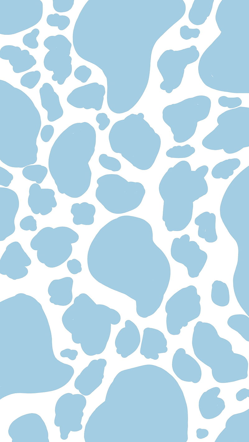 Cow print, aesthetic, y, blue, baby blue, pattern, simple, cute, HD phone  wallpaper | Peakpx