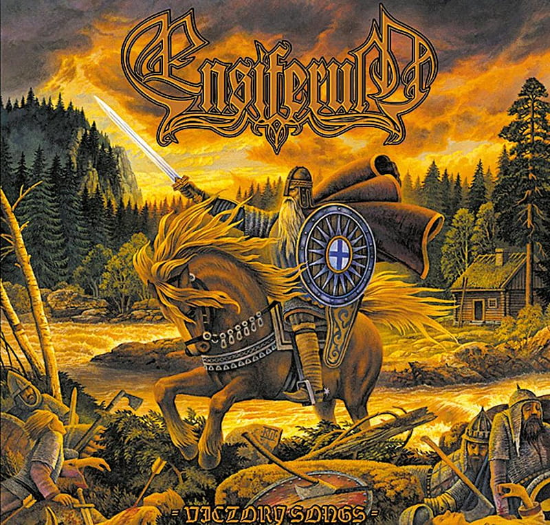 Ensiferum - Victory Songs, songs, victory, music, band, horse, metal, battle, song, logo, heavy, viking, ensiferum, HD wallpaper