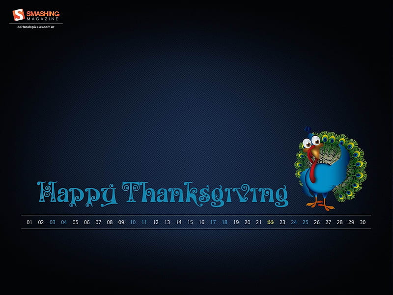 Thanksgiving-November 2012 calendar, HD wallpaper