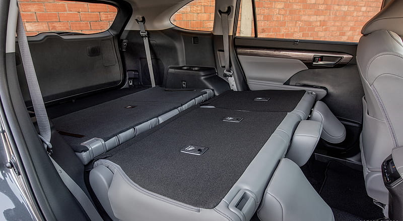 2020 Toyota Highlander Platinum - Interior, Third Row Seats , car, HD wallpaper