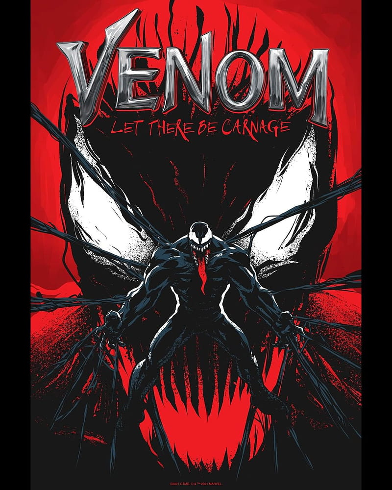 Venom, personajes, rojo, HD phone wallpaper
