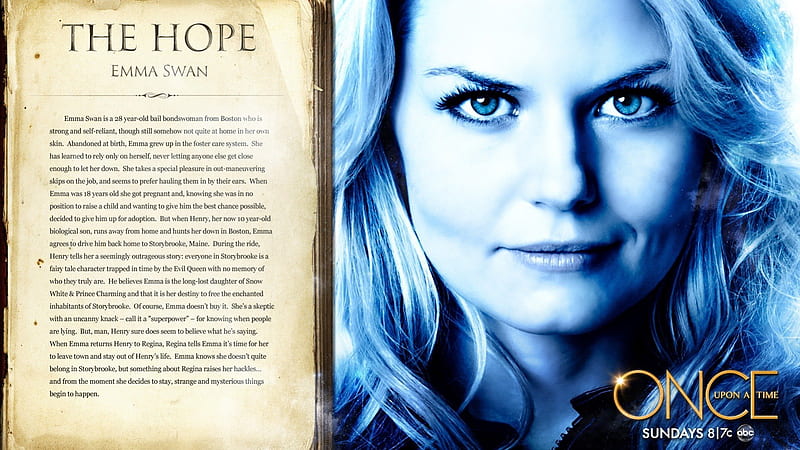 The Hope Emma Swan, Jennifer Morrison, abc, actress, people, Once upon a time, tv, HD wallpaper