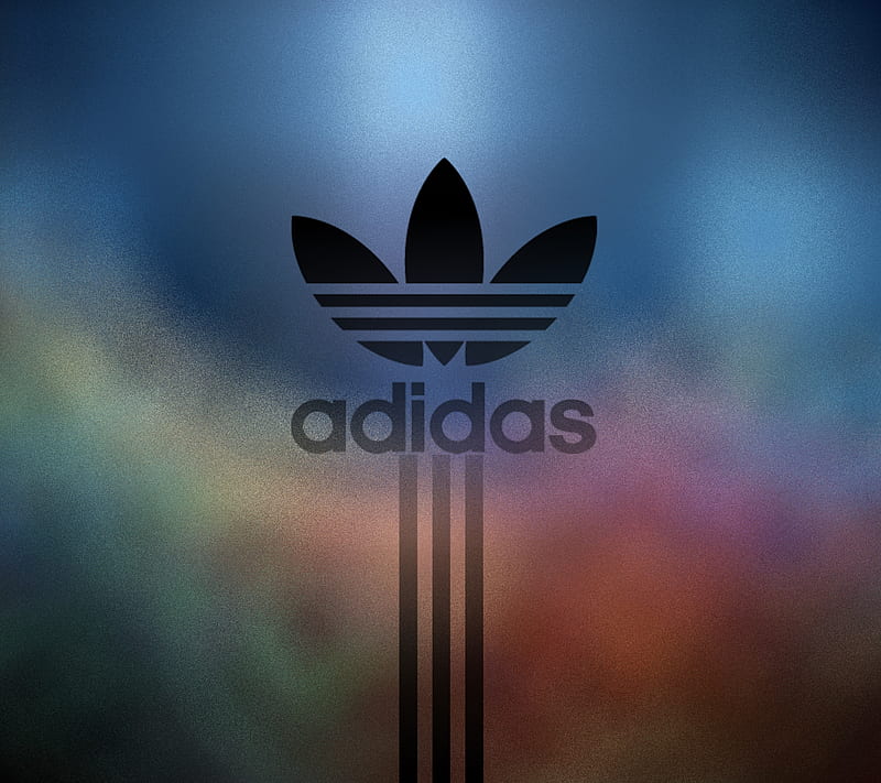 adidas, black, blue, blur, gold, logo, red, HD wallpaper