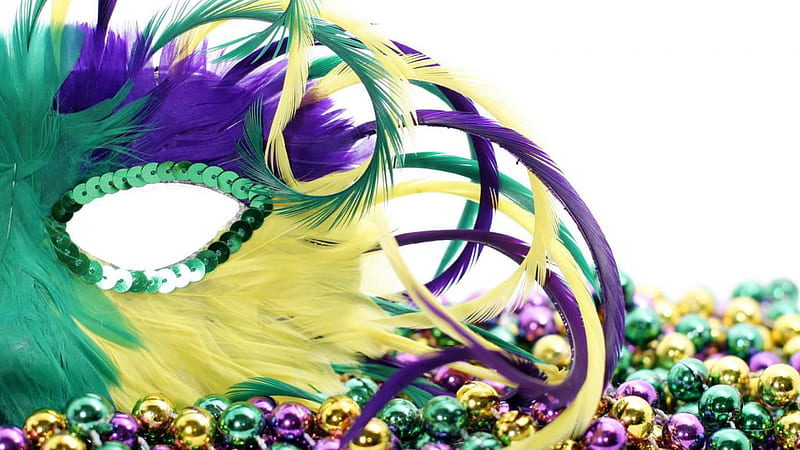 Feather Mask Mardi Gras, HD wallpaper