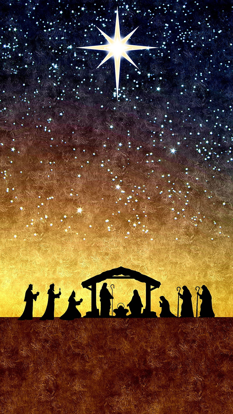 Nativity, ElectricJAC, Jesus, Mary, Star, blue, faith, glory, gold, holy,  power, HD phone wallpaper | Peakpx