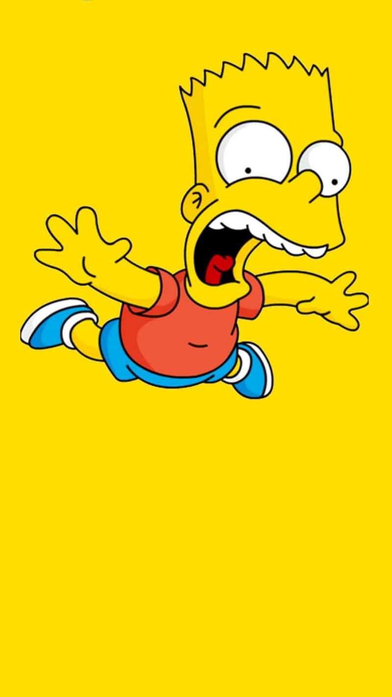 Bart Simpson, bart simpson yellow, simpsons, yellow, HD phone wallpaper