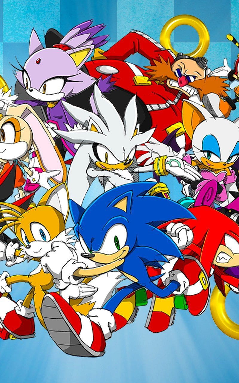 Sonic, metal sonic, tails, shadow, blaze, knuckles, cream, silver