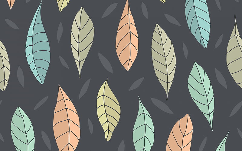 texture with autumn leaves, retro autumn background, leaves background, autumn, seamless texture, HD wallpaper