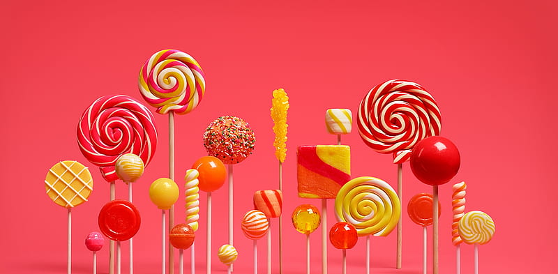 Lollipops, red, candy, lollipop, sweets, yellow, pink, HD wallpaper | Peakpx