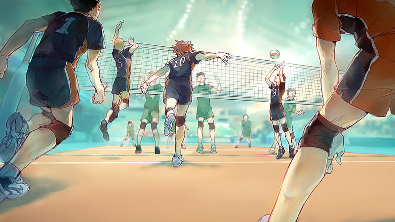 Haikyu Two Teams Playing Volleyball Anime, HD wallpaper