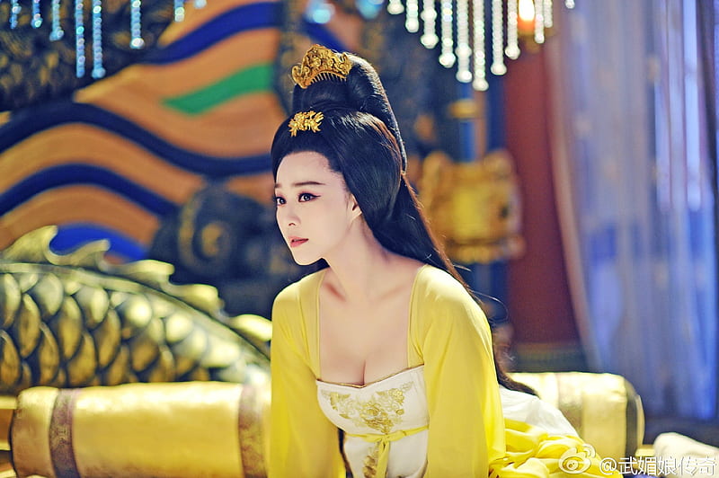 The Empress of China (2014 - 2015), frumusete, fan bingbing, the empress of china, yellow, woman, girl, actress, tv series, asian, beauty, HD wallpaper