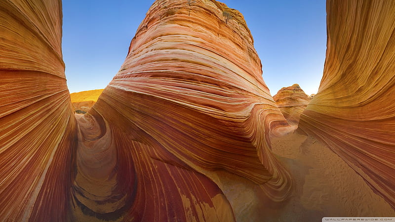 canyon, layered rock, desert, panorama, HD wallpaper