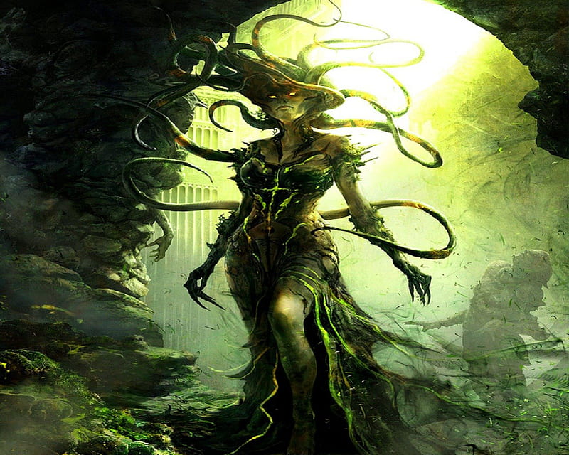 Medusa 3, Medusa, Snake hair, Greek mythology, Fantasy, HD wallpaper |  Peakpx