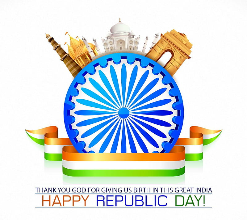 Happy Republic Day, abstract, designs, drawn, festival, india, sayings,  signs, HD wallpaper | Peakpx