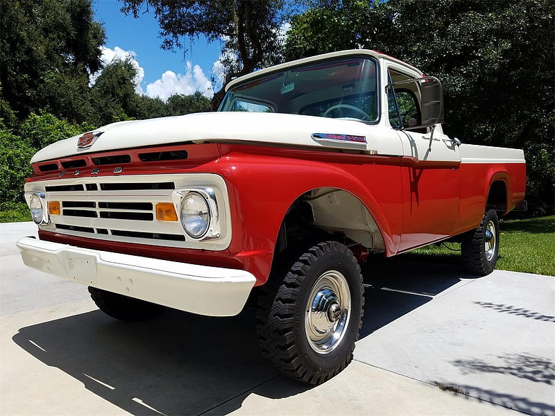 1962 Ford F100, Old-Timer, Ford, Red, Car, Truck, F100, Pickup, HD wallpaper