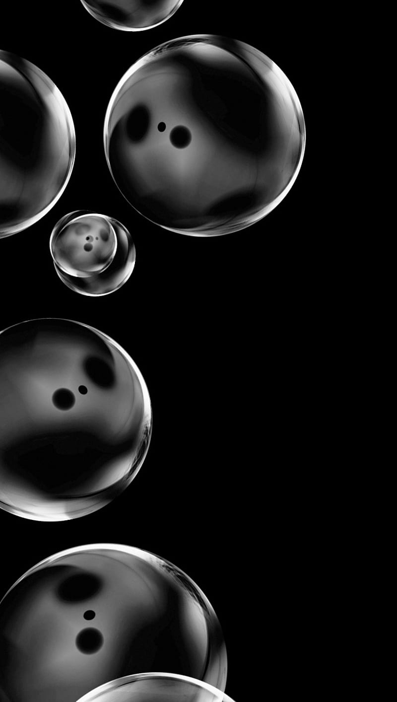 White Bubbles, abstract, black, iphone, iphone6s, HD phone wallpaper |  Peakpx