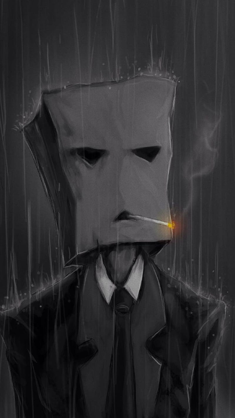 Smoker, depression, rain, HD phone wallpaper
