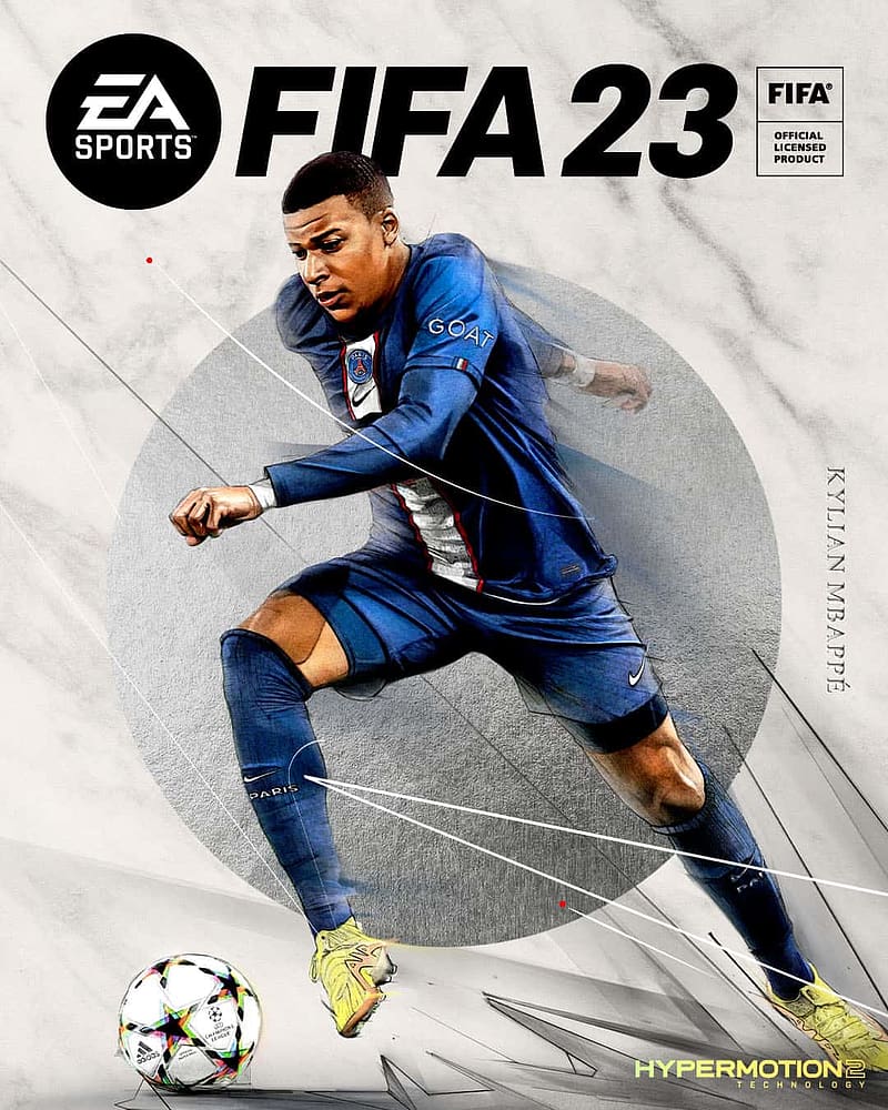 FIFA 23 - EA prepared cover with Mbappé in Real Madrid kit, FIFA23, HD phone wallpaper