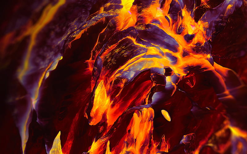 fire flames, art, fire, burn, OnePlus 5T, HD wallpaper