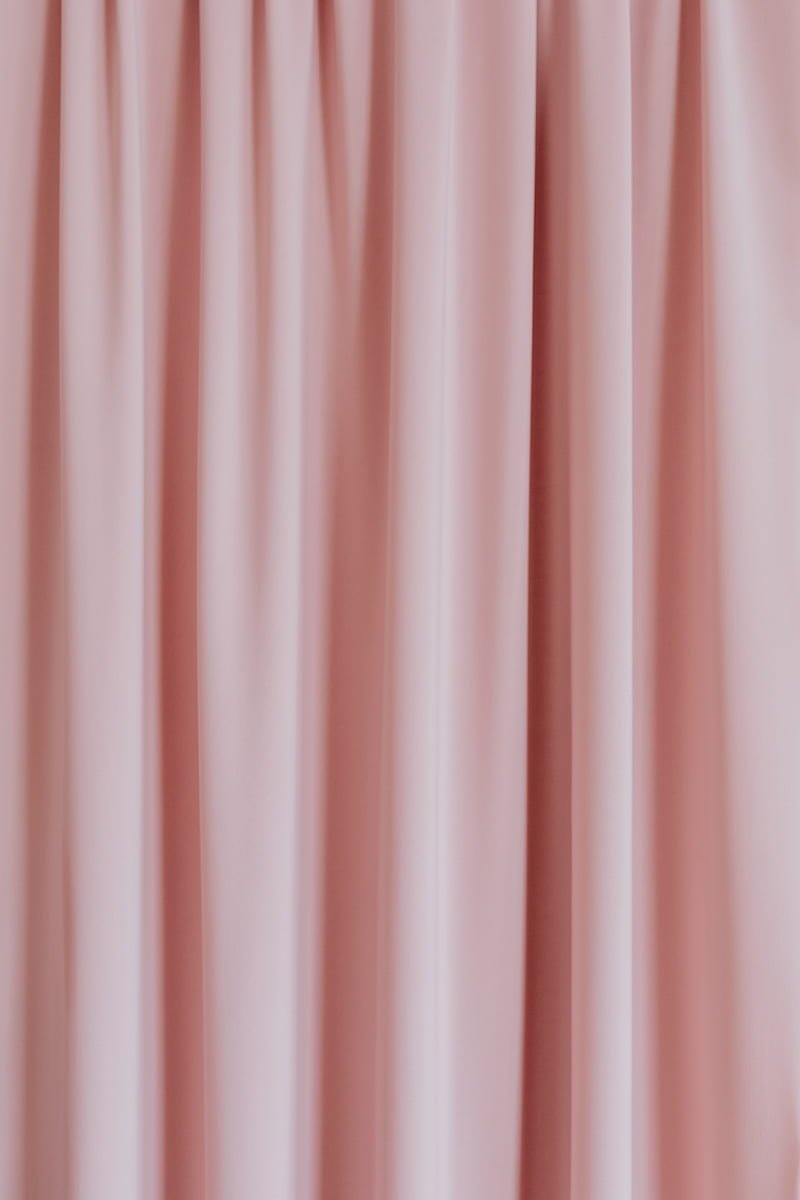 Pink Curtain Near White Wall, HD phone wallpaper