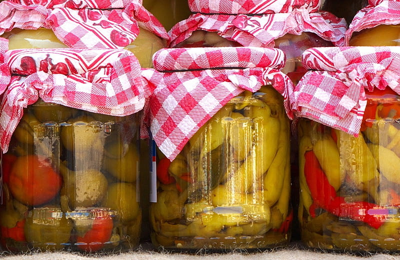 *** Vegetables in jars ***, sloiki, zimowe, przetwory, warzywa, HD wallpaper