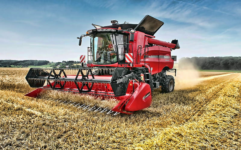 Case IH Axial Flow 5140 harvest, 2019 combraines, agricultural machinery, R, wheat harvest, combraine in the field, agriculture, Case, HD wallpaper