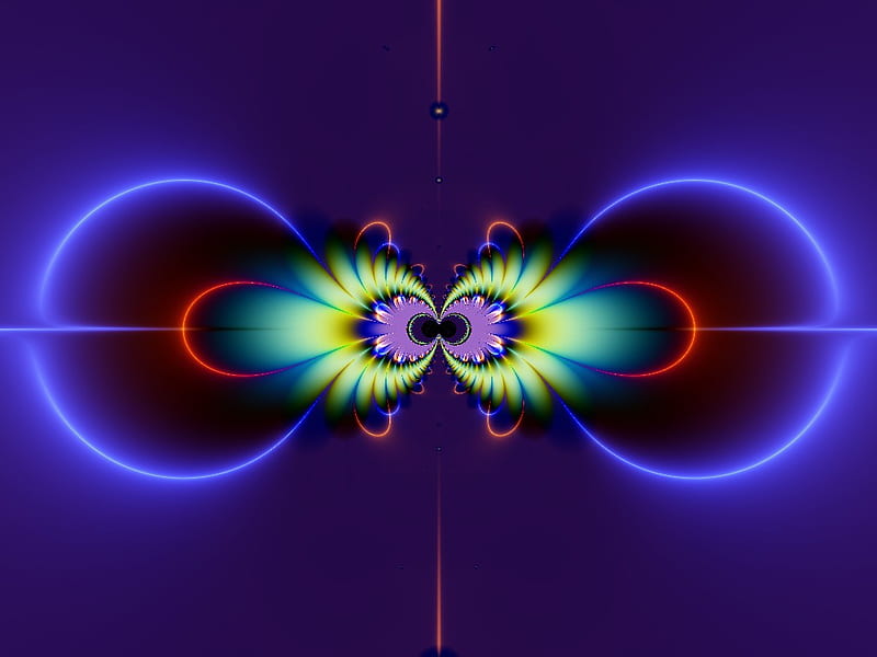 Magnetosperec. jpg, desenho, colorful, rings, purples neon, HD wallpaper