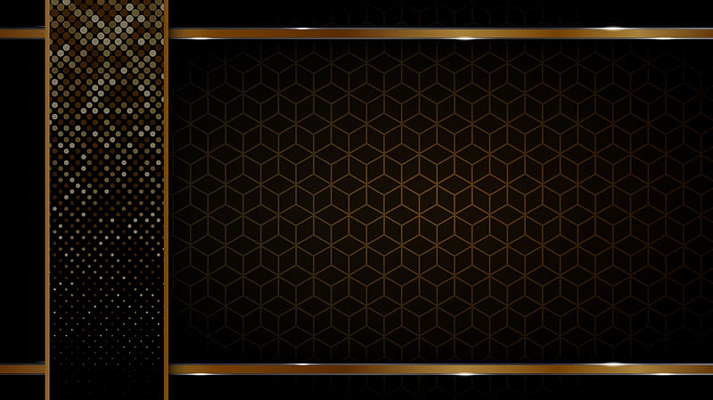 Black and Gold background abstract geometric shapes luxury design  .Realistic layer ele. Gold background, HD wallpaper | Peakpx