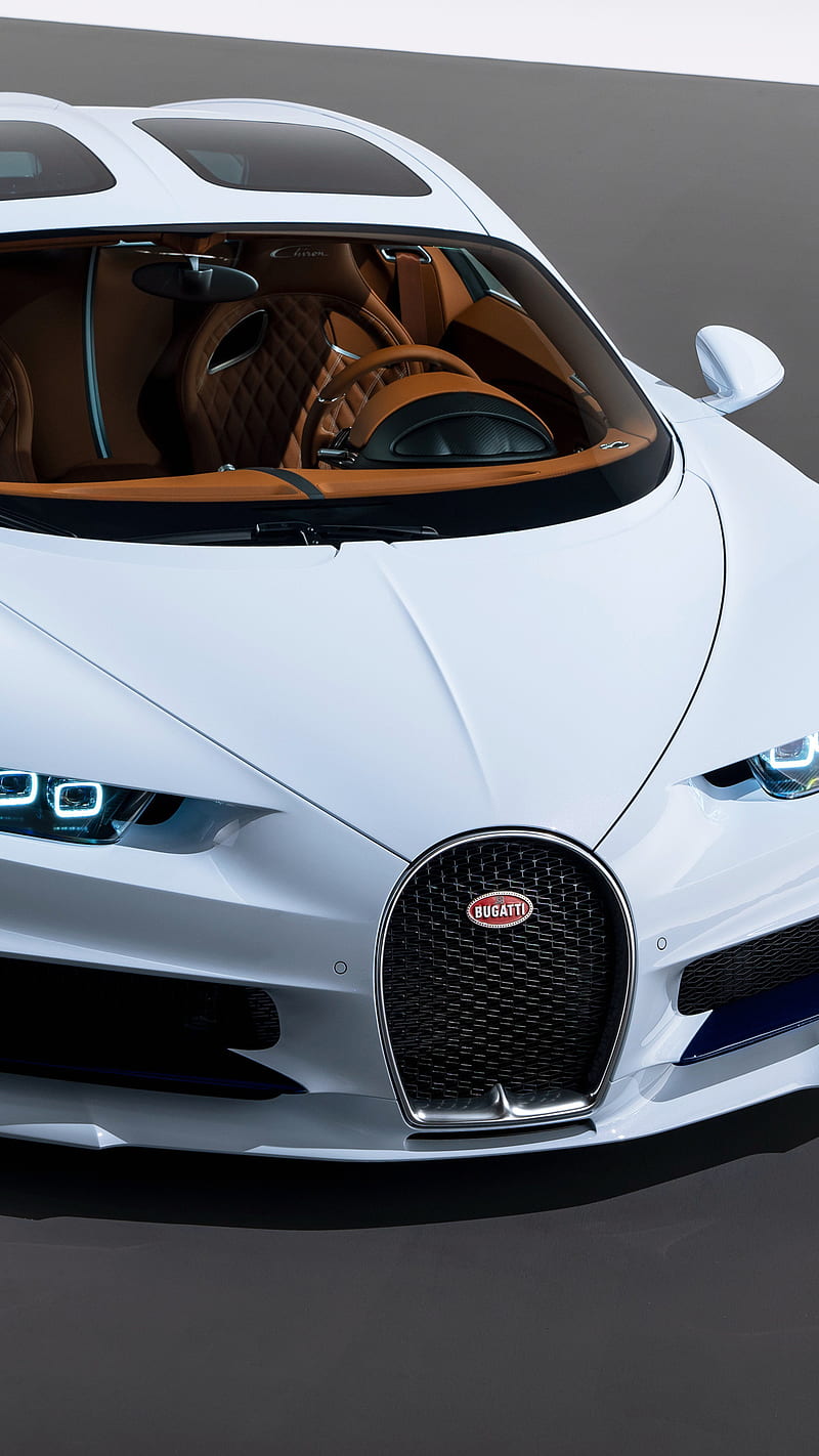 White Bugatti Car, white bugatti, super car, HD phone wallpaper | Peakpx