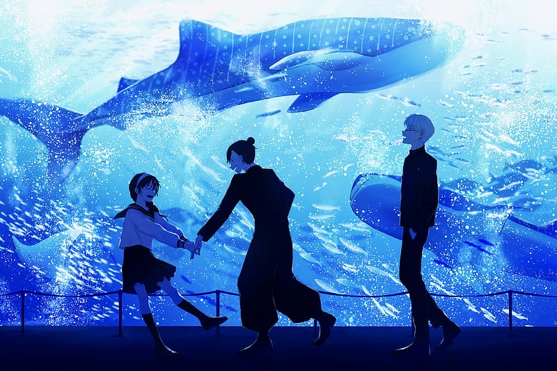 Anime, Satoru Gojo, Jujutsu Kaisen, Suguru Geto, Riko Amanai, HD wallpaper