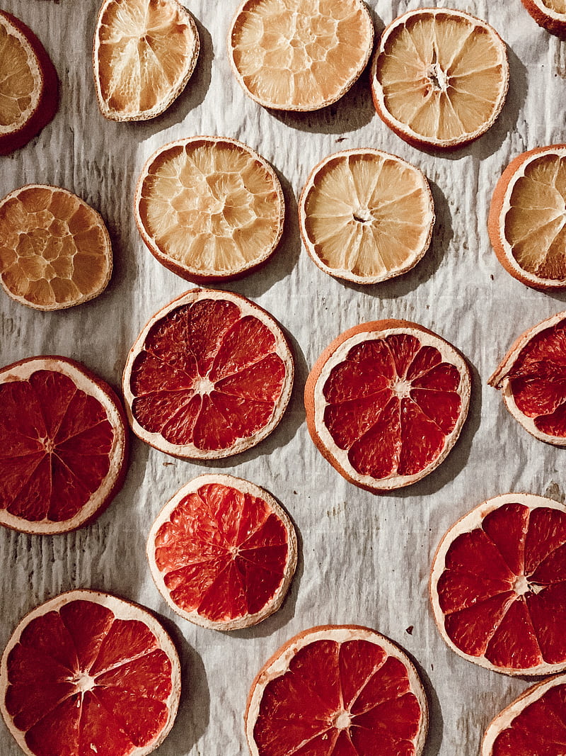 orange, grapefruit, slices, dry, citrus, HD phone wallpaper