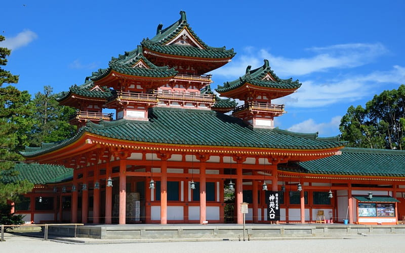Kyoto, japan, japanese, shrine, temple, old, HD wallpaper