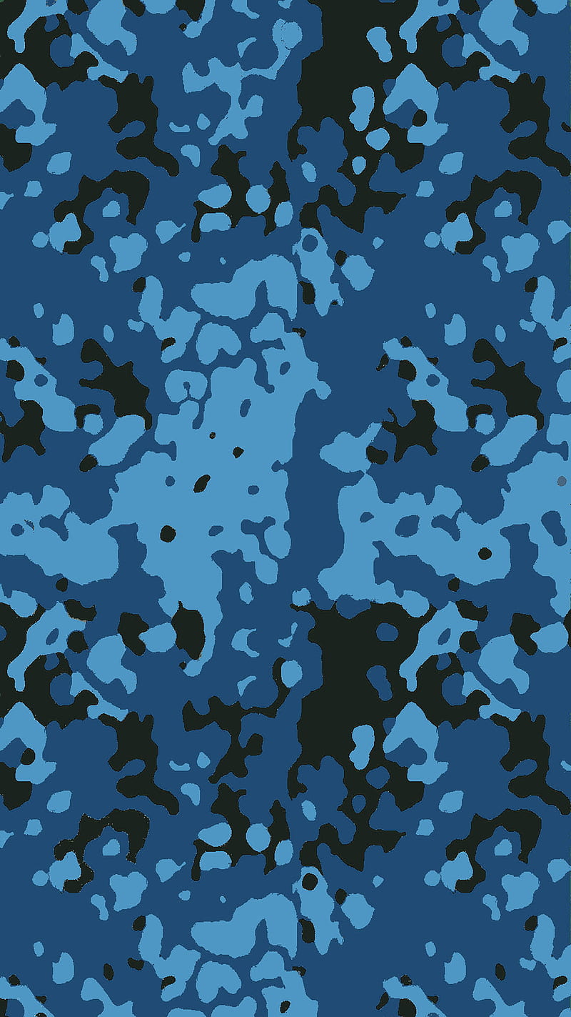 Blue Flecktarn, 929, background, camo, camouflage military, naval, pattern, HD phone wallpaper