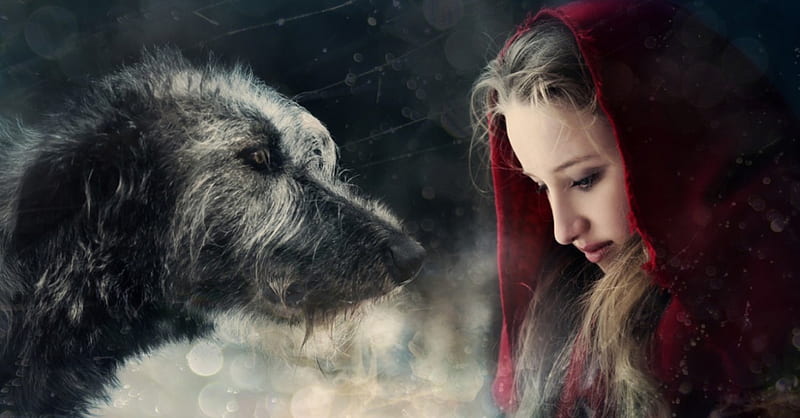 Sad Girl, sad, red, wolf, girl, HD wallpaper | Peakpx