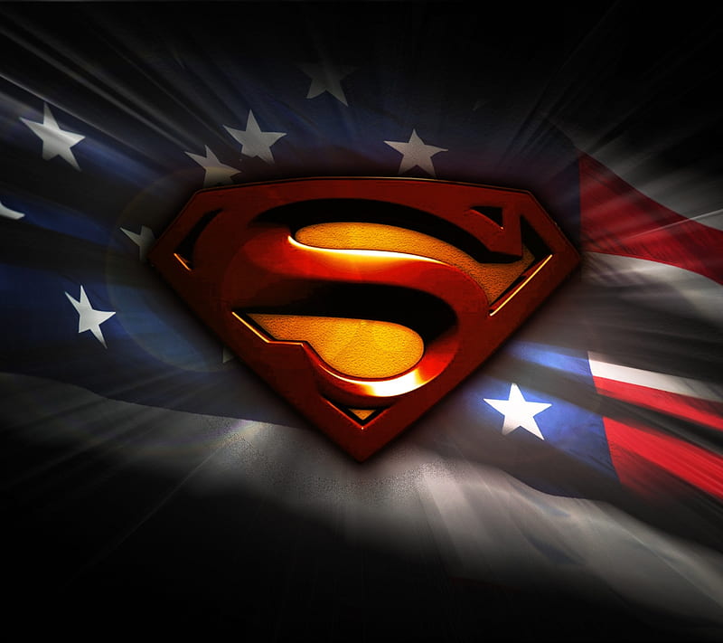 Superman USA, america, flag, united states, HD wallpaper