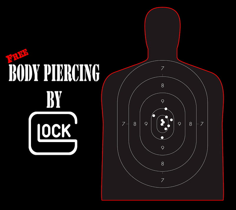 Body Piercing, defense, glock, handgun, pistol, quote, saying, shooting, HD wallpaper