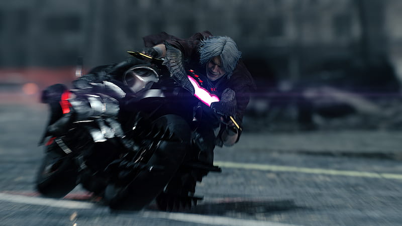 Dante Is Riding Motorcycle Devil May Cry 5, HD wallpaper
