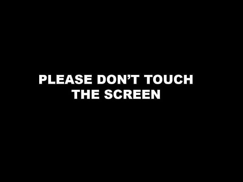 Please don't touch the screen, please, mz, HD wallpaper