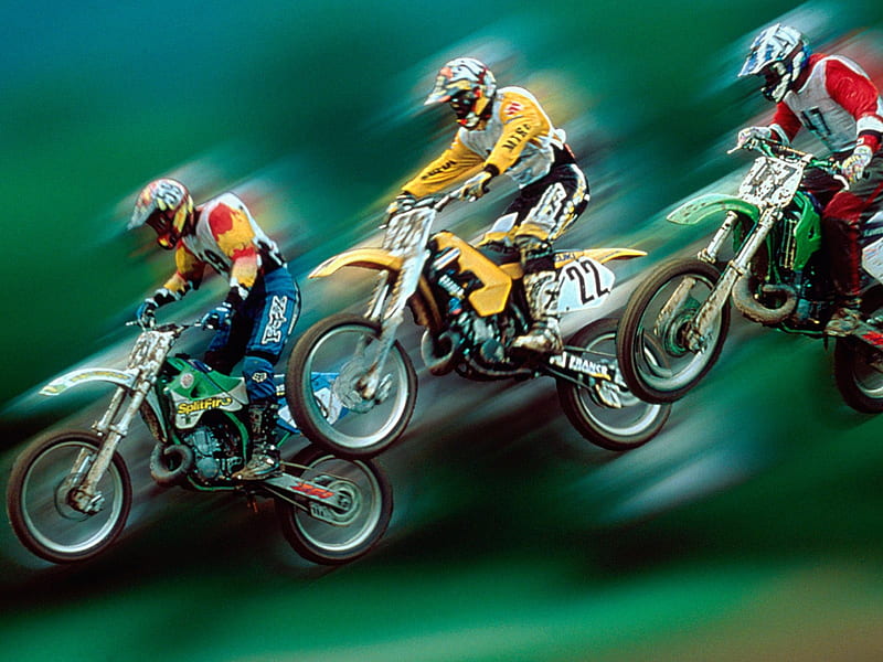 Speed, dirtbike, motorcycle, HD wallpaper
