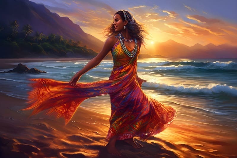 ❤️, Woman, Beach, Evening, Red dress, HD wallpaper