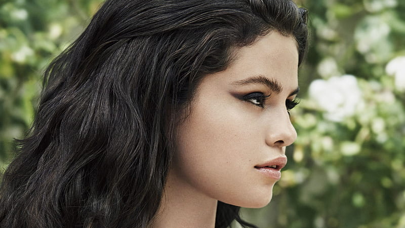 Selena Gomez Elle hoot 2018, selena-gomez, music, face, portrait, closeup, HD wallpaper