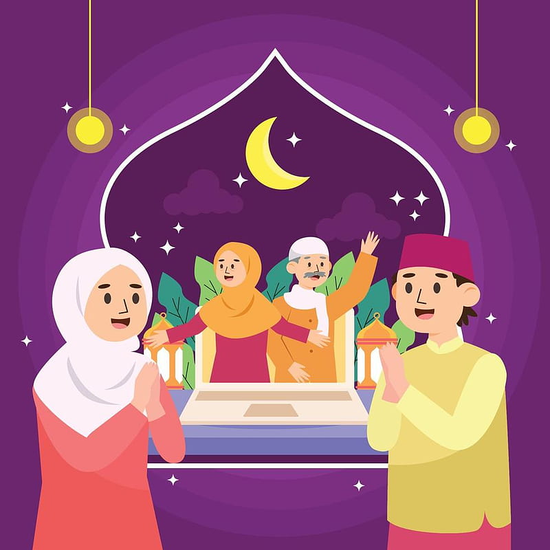 Family Gathering In Ramadan 6131724 Vector Art at Vecteezy, HD phone wallpaper