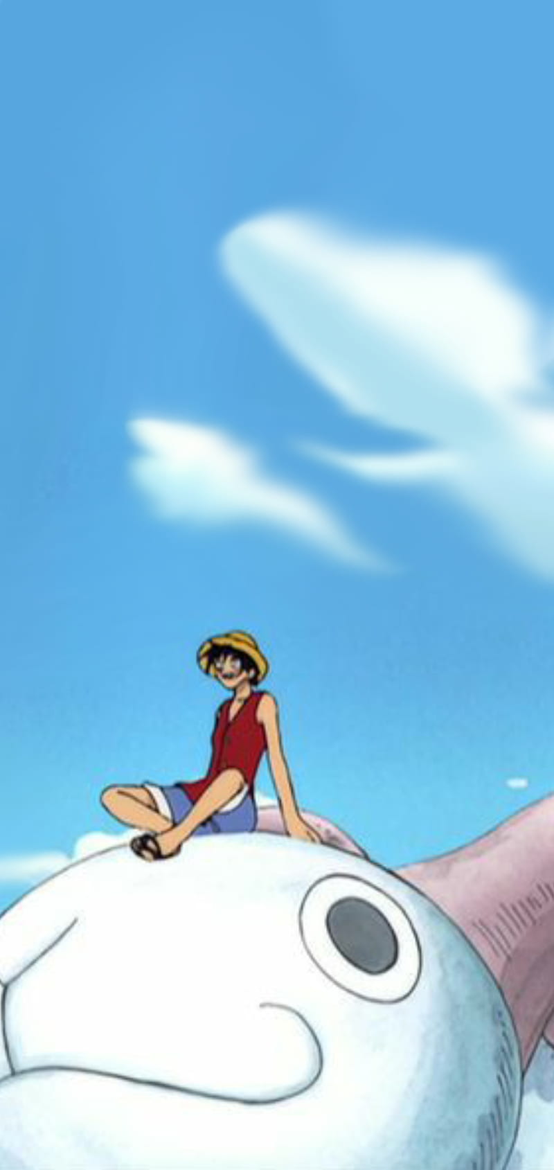 Monkey D Luffy, adventure, anime, going merry, one piece, sea, ships, sky, HD phone wallpaper