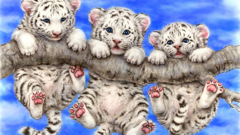 Go Get Em Cute Baby Tiger Animal Lover T Shirt Gift Wallpaper by  @lara_mesanza | Society6