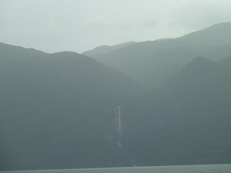 waterfall, the, a, rain, seen, trough, HD wallpaper