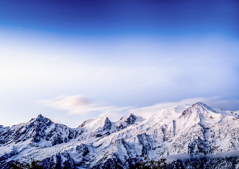mountains, snow, landscape, alps, HD wallpaper